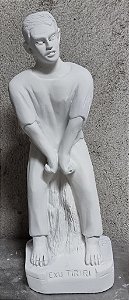 Exu Tiriri 23cm Gesso Cru