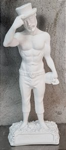 Exu 7 Liras 40cm Gesso Cru