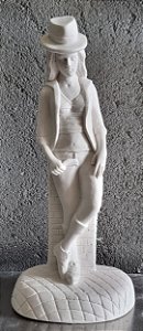 Pombagira Navalha 25cm Gesso Cru