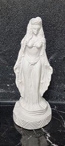 Orixa Iemanja Africana 25cm Gesso Cru