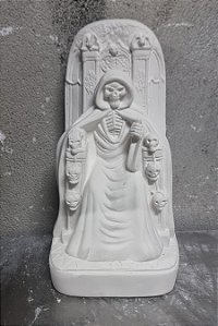 Exu Tata Caveira 23cm Gesso Cru