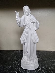 Jesus Misericordioso 30cm Gesso Cru
