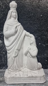 Nossa Senhora do Caravaggio 26cm Gesso Cru