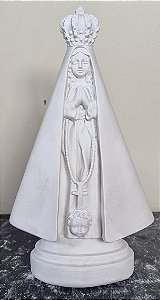 Nossa Senhora Aparecida 23cm Manto Liso Gesso Cru