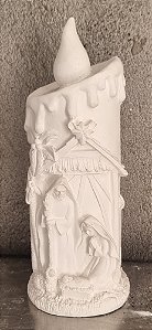Presepio Formato Vela 23cm Gesso Cru