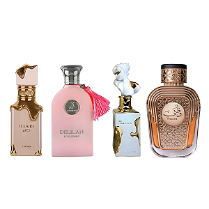 COMBO ÁRABE DECANT - ECLAIRE + DELILAH + HER CONFESSION + WATANI
