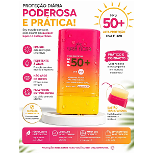 PROTETOR SLAR BASTÃO FPS 50+ FLASH FLORA - UVA/UVB