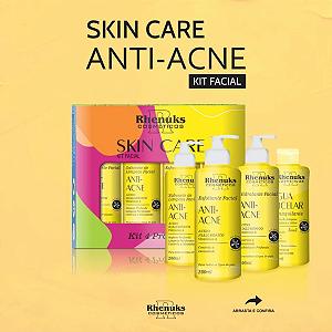 Kit Skincare Anti-acne Rhenuks Completo 4 Itens