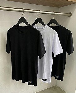 Kit 3 Camisetas Masculina 100% Algodão