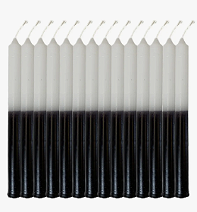 Vela Preta e Branca 1kg