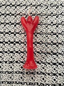Vela Magia Garfo/Tridente Vermelha