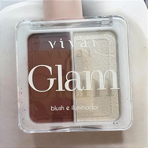 DUO DE BLUSH E ILUMINADOR VIVAI