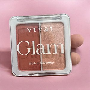 DUO DE BLUSH E ILUMINADOR VIVAI