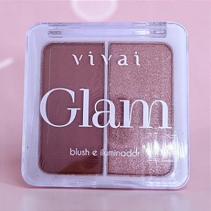 DUO DE BLUSH E ILUMINADOR VIVAI