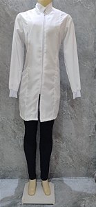 Jaleco Liso Gola Padre Zíper com Punho