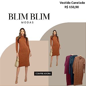 Vestido canelado