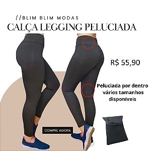 Calça legging peluciada
