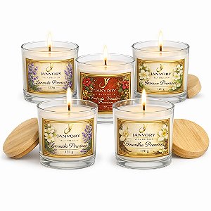 Vela Aromática Artesanal Premium 120g, Cera Vegetal Pura de coco – Diversas Fragrâncias