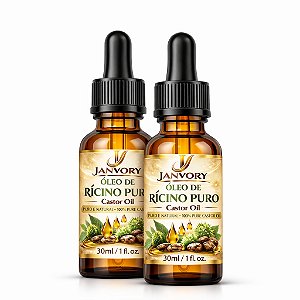 Kit com 2 Óleos de Rícino 100% Puros 30 ml cada (60 ml no total)