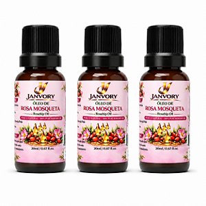 Kit 3 Óleos de Rosa Mosqueta 100% Puro 3x20 ml