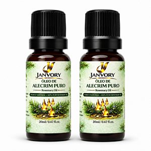 Kit 2 Óleos de Alecrim 100% Puro 2X20ml