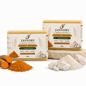 Kit 2x Sabonete de Açafrão, Dolomita e Barbatimão Original-Janvory