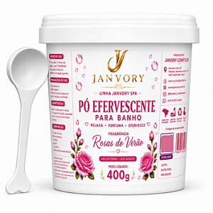 Pó efervescente para Banho Janvory SPA – Rosas do Verão. 400g
