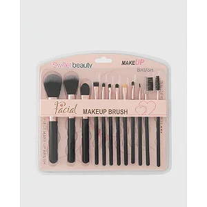Caixa Fechada (120 unidades) Kit 12 Pincéis Sweet Beauty – Facial MakeUp Brush