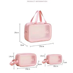 Caixa Fechada (180 unidades) Kit 3 Necessaire Impermeável Washbag Bolsa Organizadora - ROSA