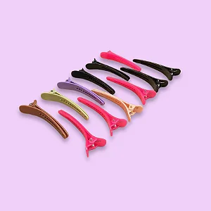 12 Kits de Presilhas Bico de Pato Profissional - Cores Sortidas