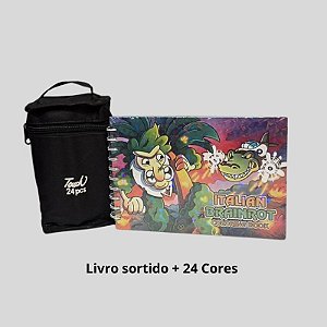 12 Kits de livros sortidos + 12 Kits Canetinhas 24 Cores