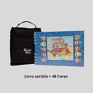 12 Kits de livros sortidos + 12 Kits Canetinhas 48 Cores
