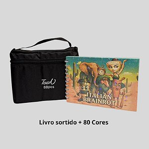 12 Kits de livros sortidos + 12 Kits Canetinhas 80 Cores