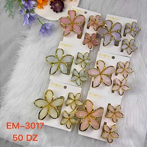 Piranha KIT 3 8cm e 4cm Base bicolor emborrachado de 6 cores com borda dourada