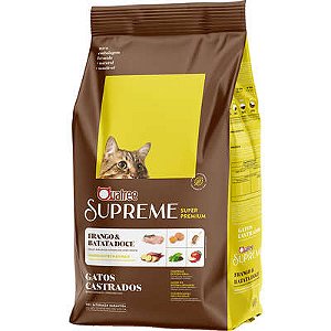 Ração Quatree Supreme Frango e Batata Doce para Gatos Castrados 10kg