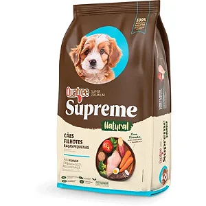 Ração Quatree Supreme Frango e Batata Doce Cães Filhotes Raças Pequenas 2,5kg