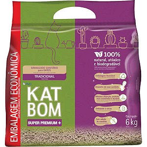 Granulado Sanitário Kat Bom Natural 6 KG