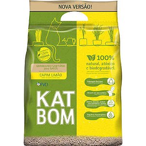Granulado Sanitário Kat Bom Natural Capim Limão 3 KG