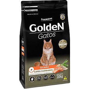 Ração PremieR Pet Golden Salmão para Gatos Adultos Castrados 3kg