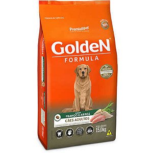 Ração PremieR Pet Golden Formula Cães Adultos Frango e Arroz 15kg