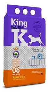 Tapete Higiênico King Pads Slim 60x55cm C/6 Unidades