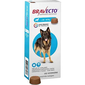 Antipulgas e Carrapatos MSD Bravecto para Cães de 20 a 40 Kg