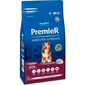 Ração Premier Pet Ambientes Internos Cães Sênior Raças Pequenas 2,5Kg