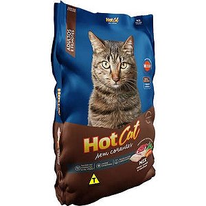 Ração Hot Cat Mix Sem Corantes para Gatos Filhotes e Adultos 10kg