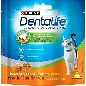 Petisco Purina DentaLife DentaLife para Gatos Adultos Sabor Frango 40g