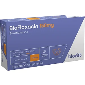 Antibiótico Biofloxacin Biovet 150 mg