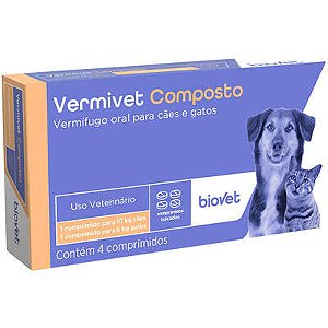 Vermífugo Biovet Vermivet Composto 600 mg para Cães