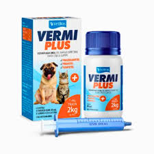 Vermífugo Vermiplus 20ml Cães e Gatos