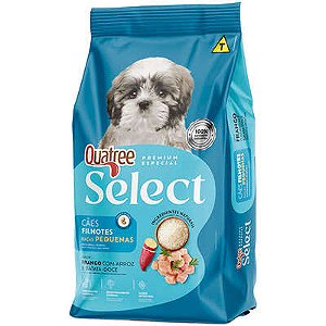 Ração Quatree Select Frango e Arroz Cães Filhotes Raças Pequenas 3 Kg