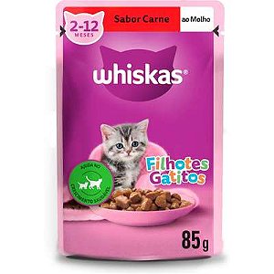 WHISKAS SACHE JR CARNE 85G